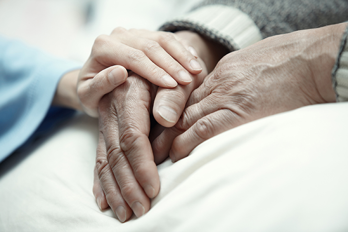 Elder hands