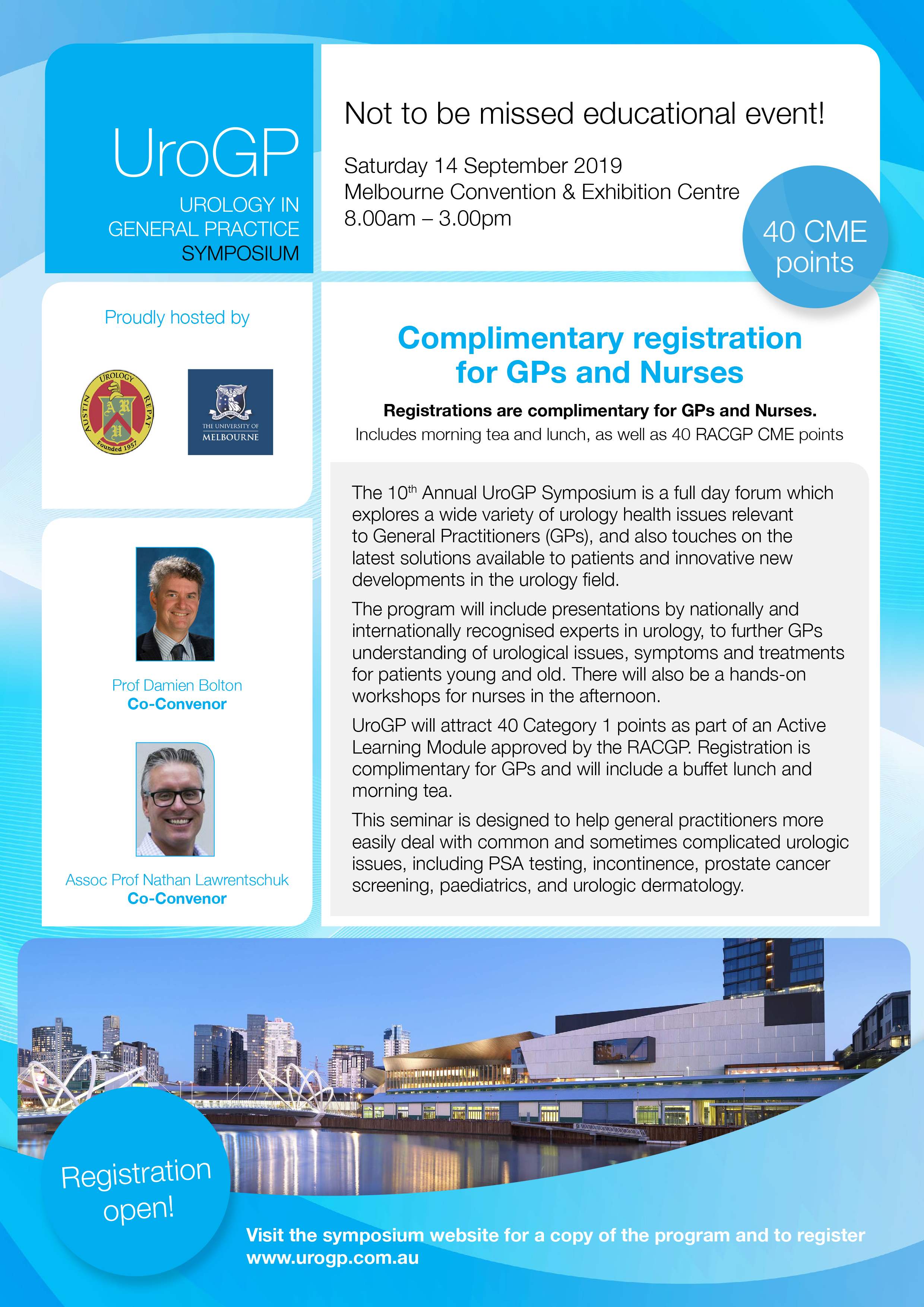 UroGP Symposium promotional flyer