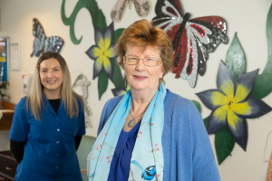 Dorothy Impey Home CEO Heather Gray with registered nurse Jacqueline Beresford