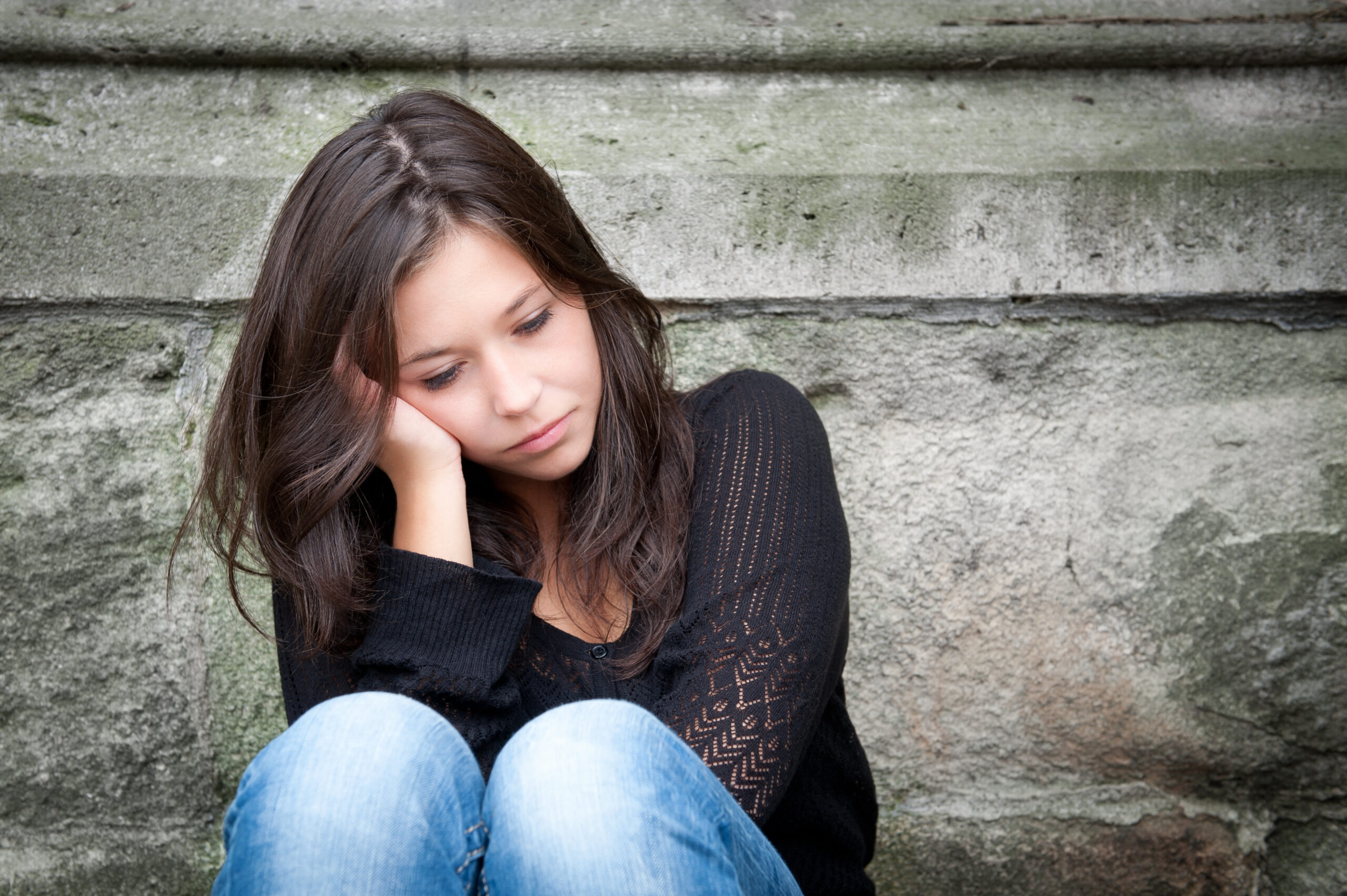 Young girl experiencing mental ill-health