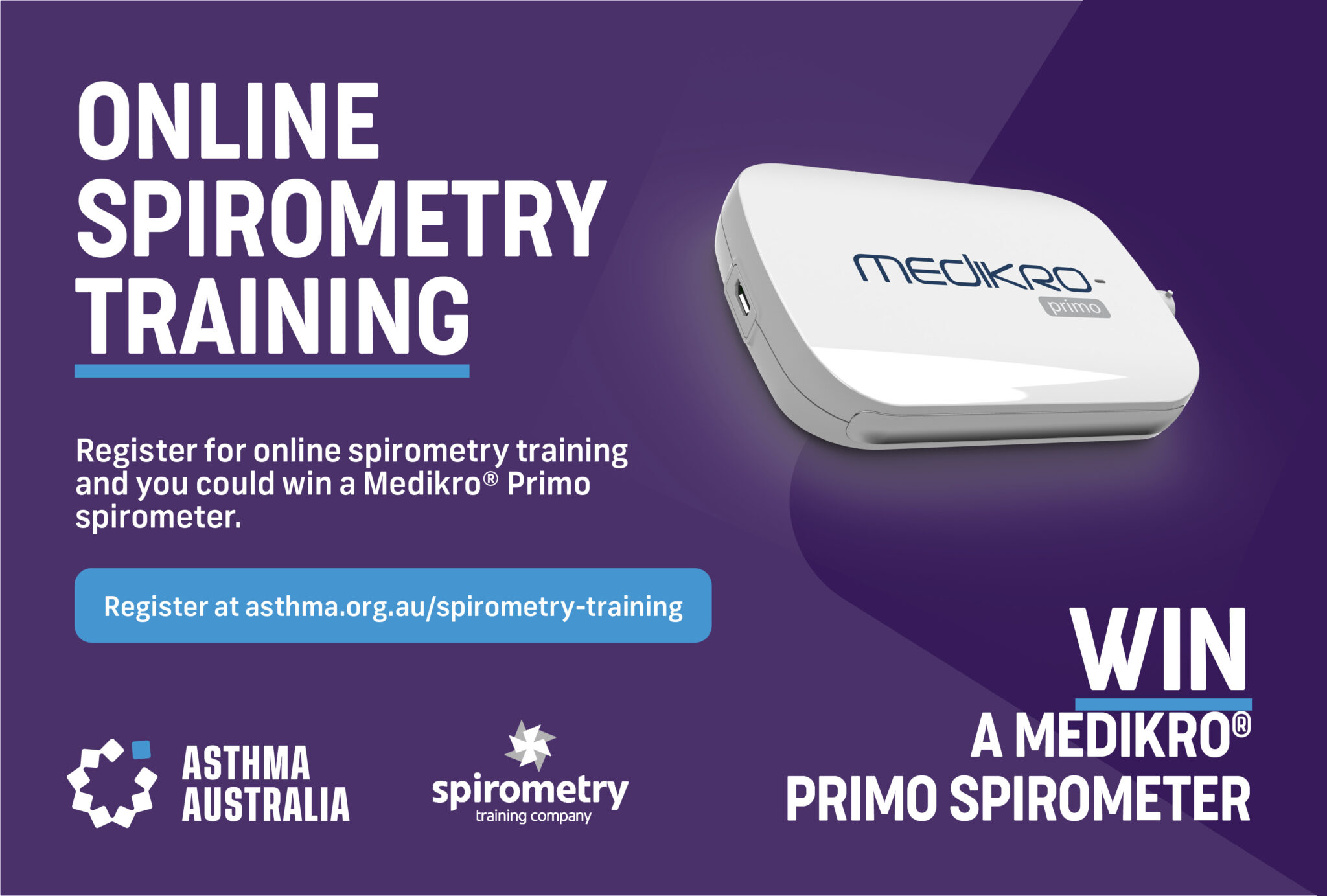 Online spirometry training win a spirometer North Western Melbourne