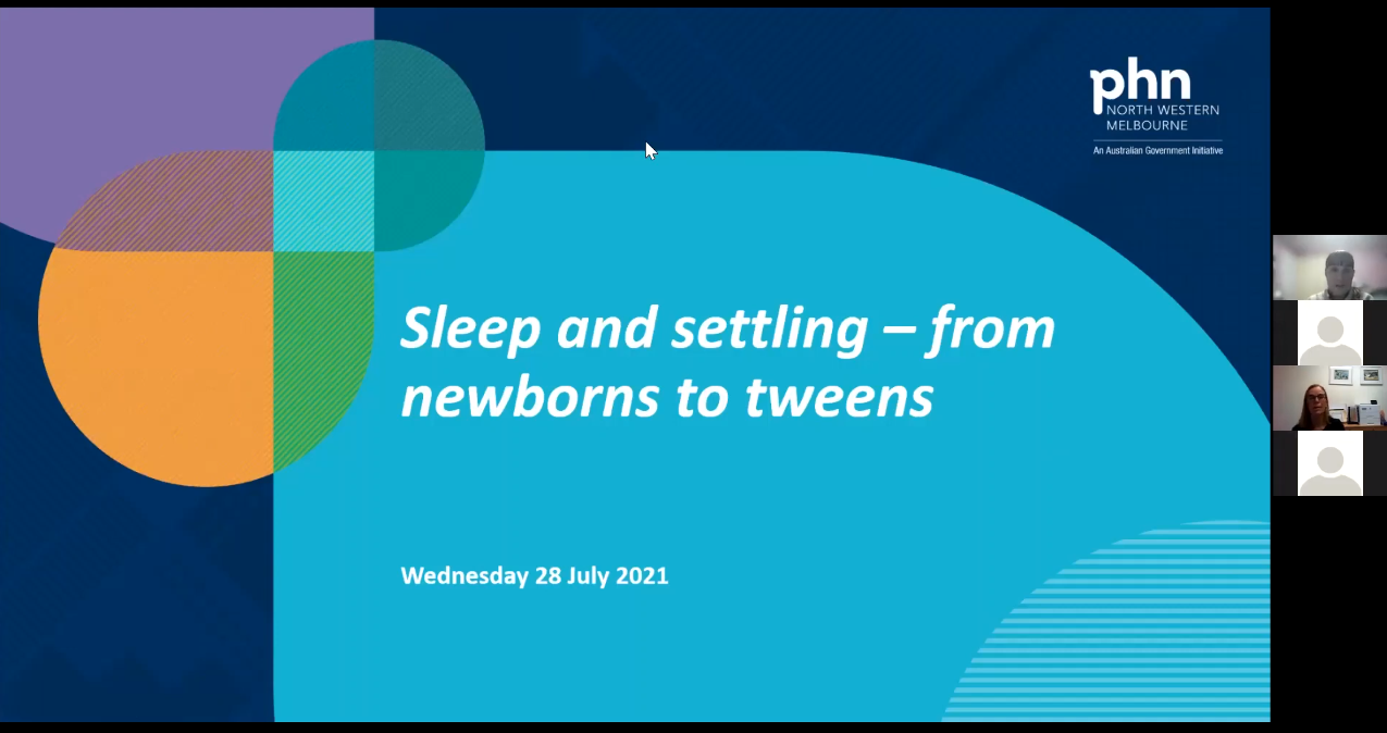 Sleep and settling from newborns to tweens (webinar 28 July 2021
