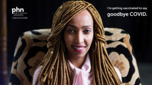 Promotional image for our Goodbye Covid campaign.