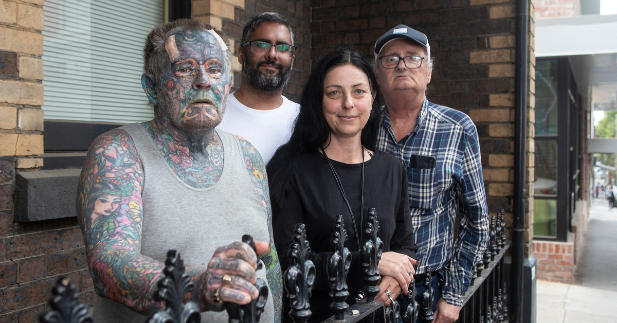 John, Nigel, Jody and Dave pictured in Collingwood in February 2020, when we spoke to them as part of our Blueprint for Better Health.