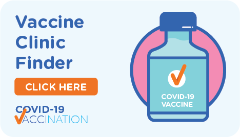 Promotional image for the COVID-19 Vaccine Clinic Finder.