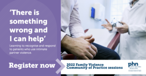 Promotional image for 2022 Family Violence Community of Practice.