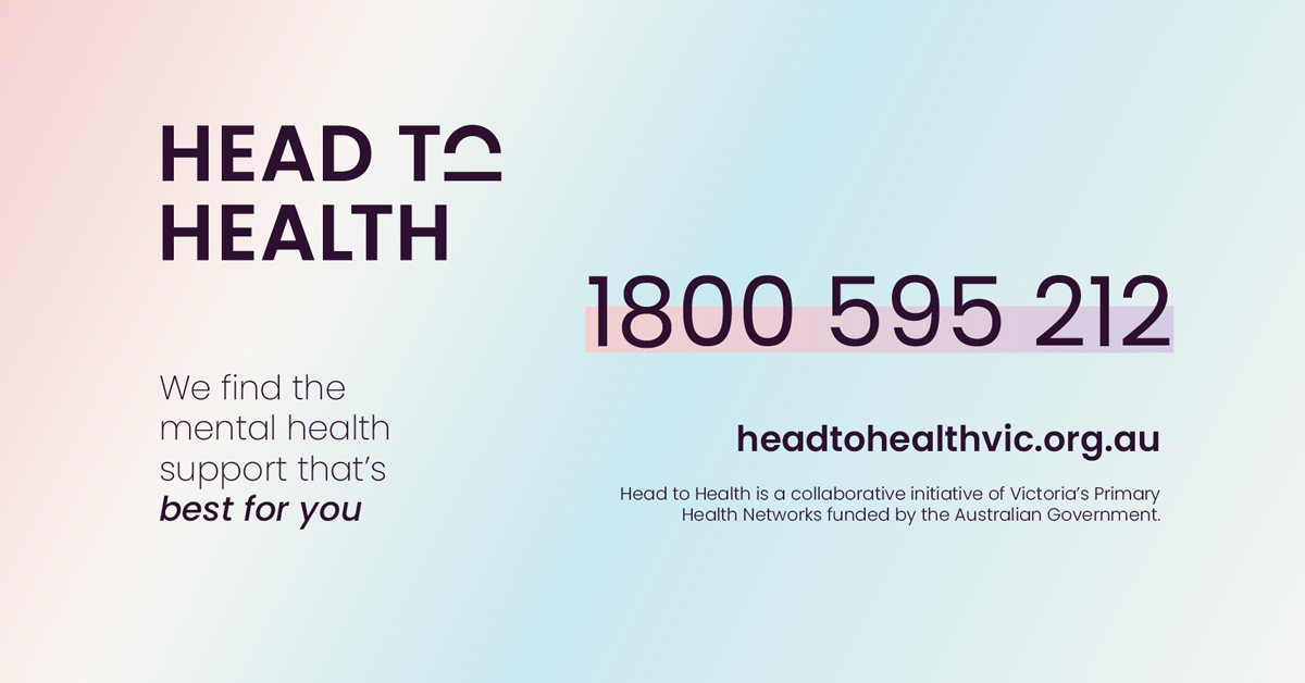 Promotional image for the Head to Health service