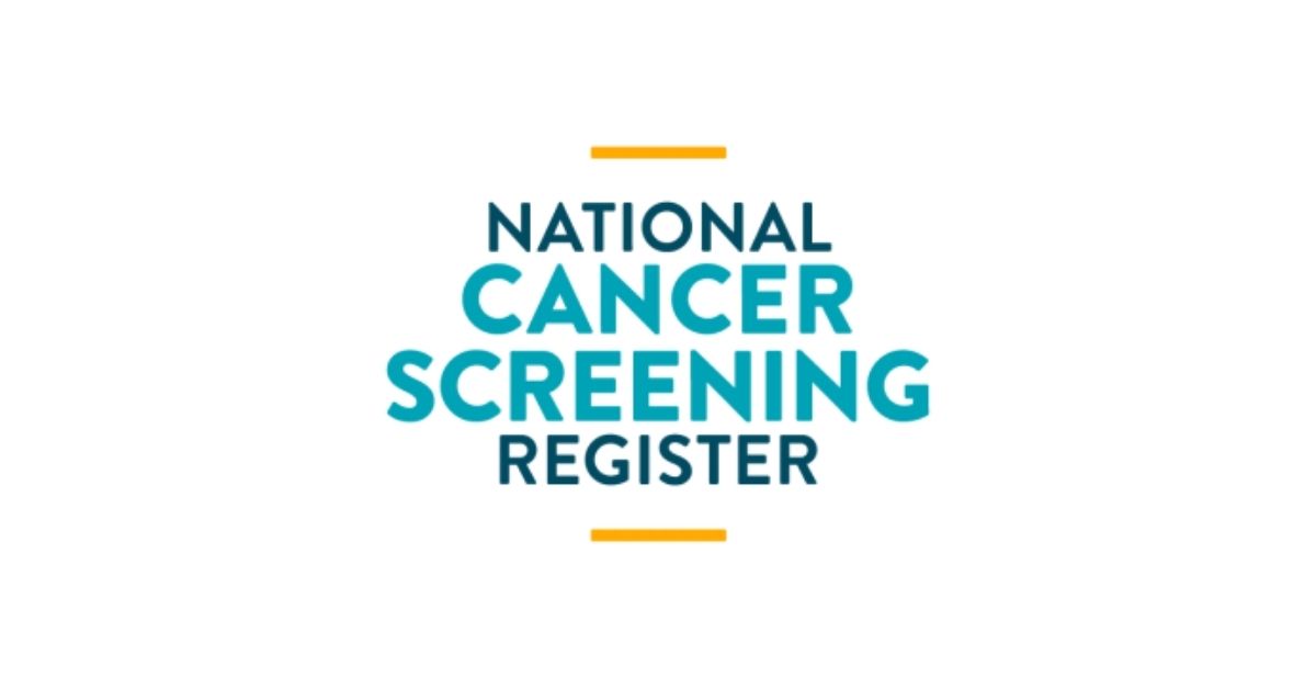 National Cancer Screening Register logo.