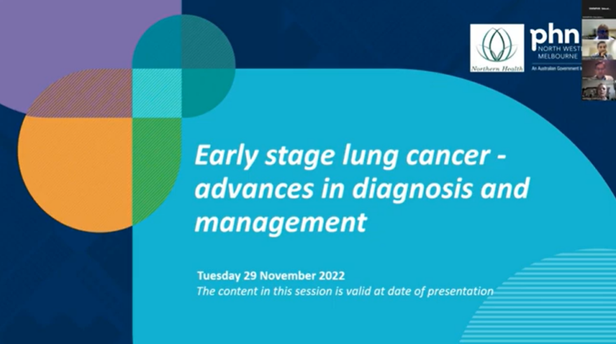 Early stage lung cancer - advances in diagnosis and management (29 ...