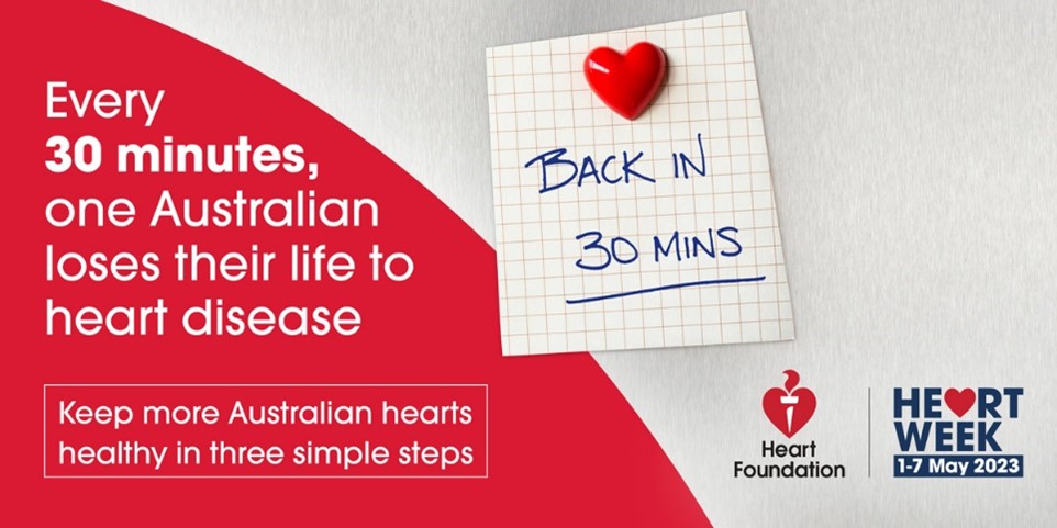 Heart health week banner from the Heart Foundation