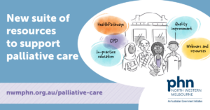 Promotional tile for palliative care resources