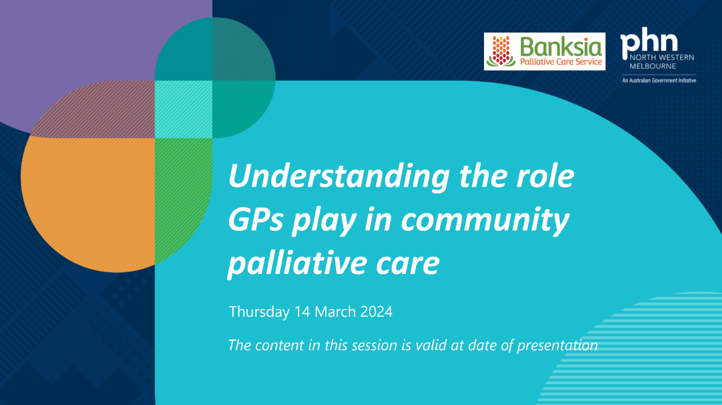 Understanding the role GPs play in community palliative care (14 March ...