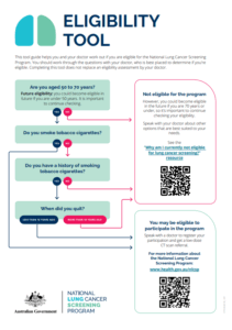 National Lung Cancer Screening Program eligibility tool