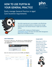 The front cover of the 'How to use Puffin' flyer