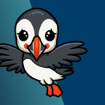 A logo for Outcome Health general practice in aged care incentive product, Puffin