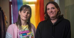 Jade Barber, who manages the LGBTIQA+ mentoring project and Elle, participant