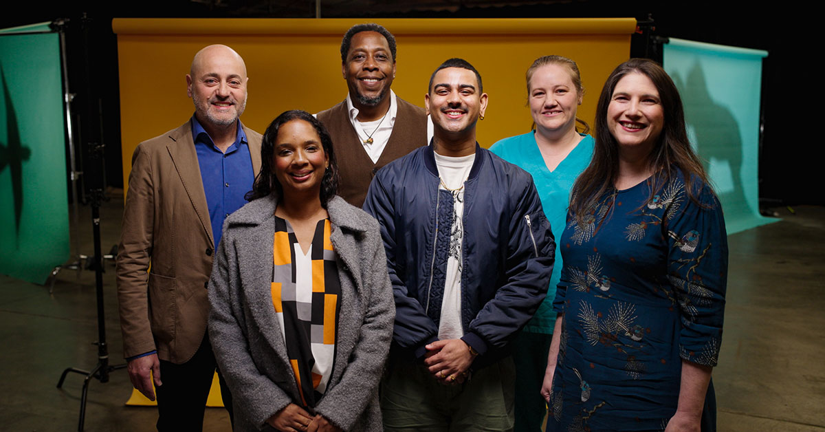 A group of health care workers part of the Raise It AOD stigma campaign