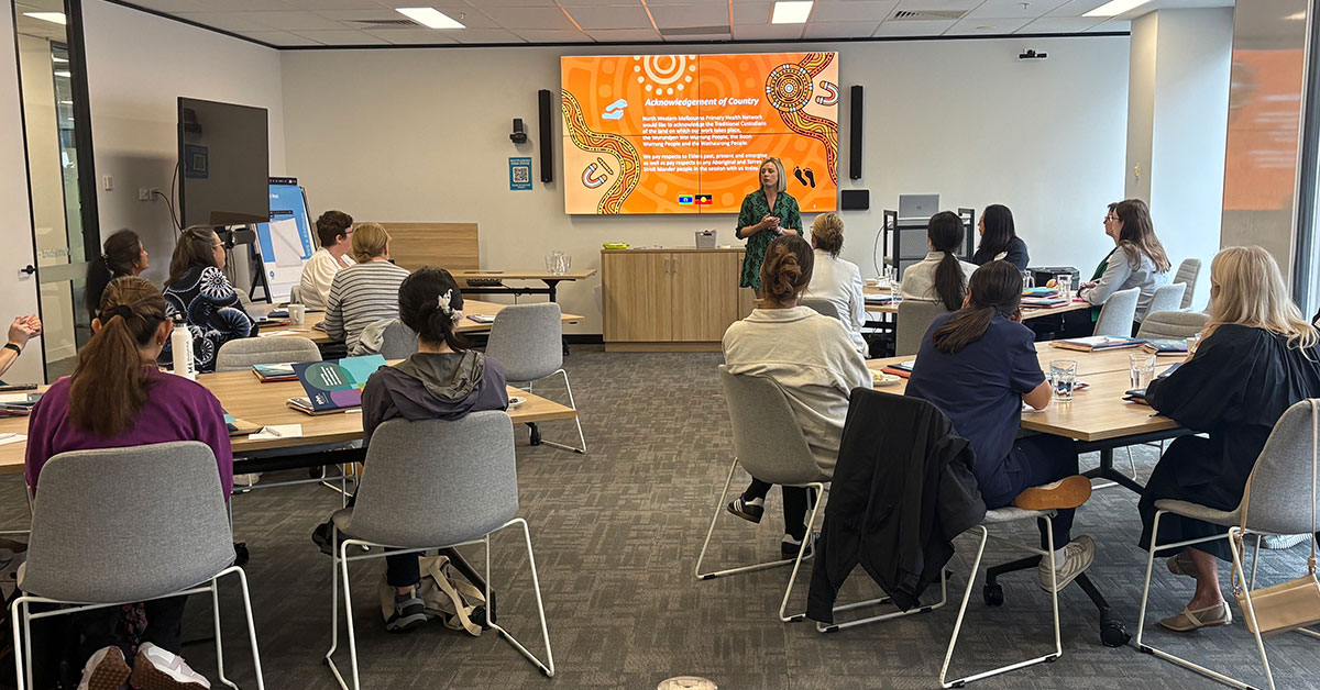 A nurse Skill Share session held at North Western Melbourne Primary Health Network