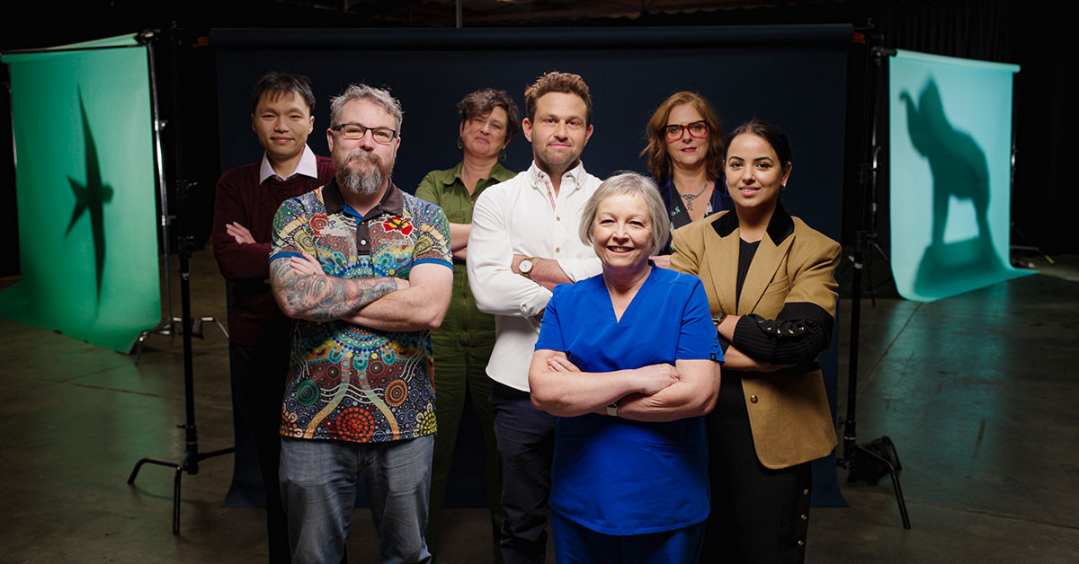 A range of health care professionals that took part in the Raise It AOD campaign pose together for the camera