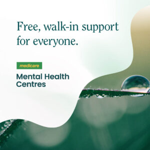 Medicare Mental Health Centres promotional social media tile.